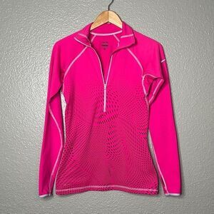 NIKE PRO Half Zip Long sleeve LIGHT Fleece Lined Athletic top Pullover